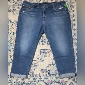 GAP Dark Blue Jeans. Girlfriend Mid-Rise. Size 35/20R